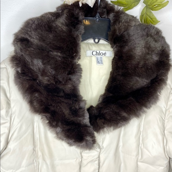 Chloe Vintage Down-Filled Puffer Coat w/Fur Trim - Picture 2 of 12